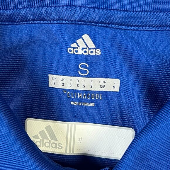 Adidas Polo Shirt Top KU Royal Blue Climacool University of‎ Kansas Jayhawks SM - Picture 6 of 12